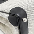 HERMES BIRKIN 25 TOILE SWIFT/CANVAS ECRU-NOIR/NOIR SHW