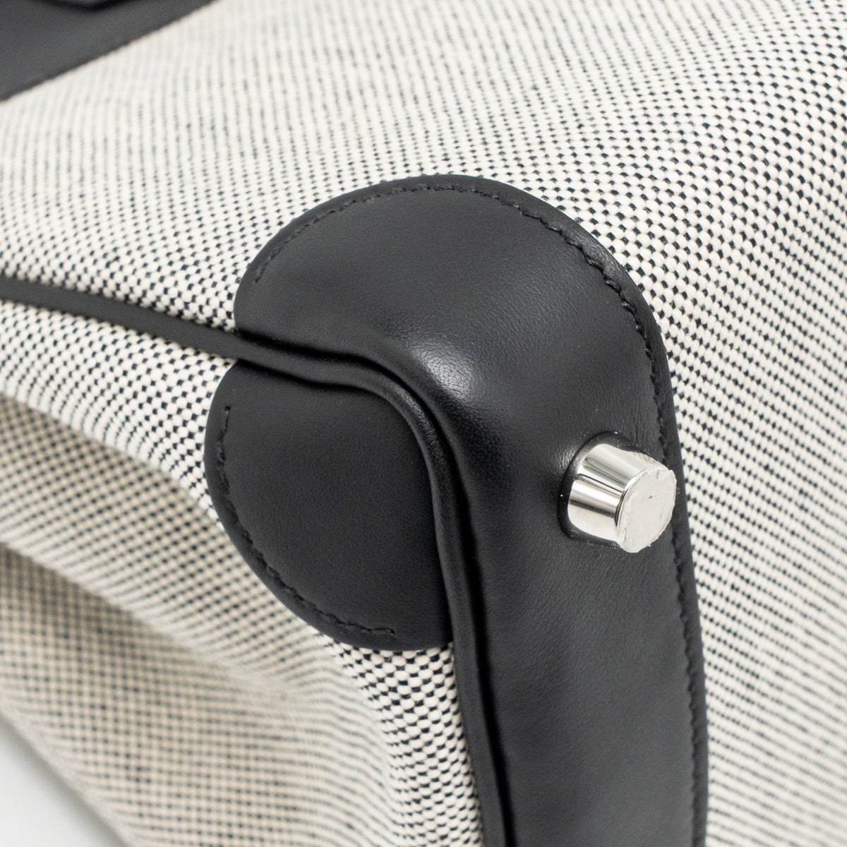 HERMES BIRKIN 25 TOILE SWIFT/CANVAS ECRU-NOIR/NOIR SHW