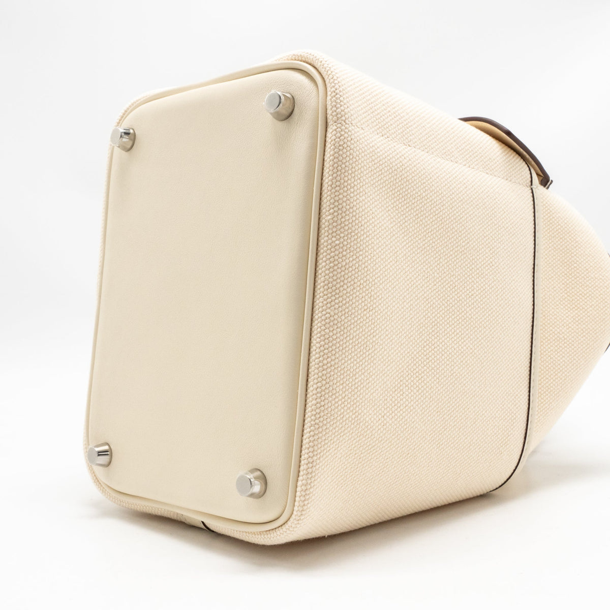 Hermes Cargo Picotin 18 Lock Bag Toile Canvas / Swift Nata SHW