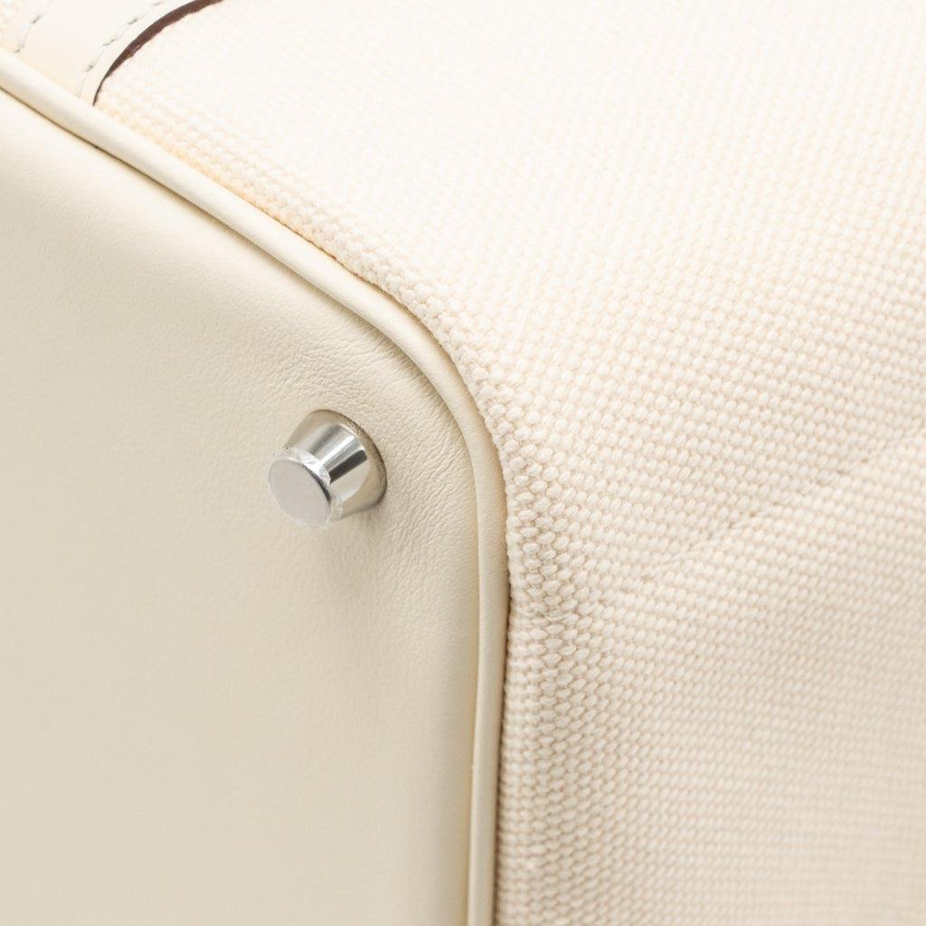 Hermes Cargo Picotin 18 Lock Bag Toile Canvas / Swift Nata SHW