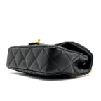 CHANEL 23P MINI COCO LOVE FLAP BAG CAVIAR BLACK GHW(MICROCHIP)