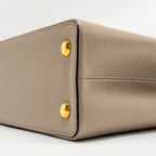 LOUIS VUITTON CAPUCINES PM CALFSKIN GREY GHW