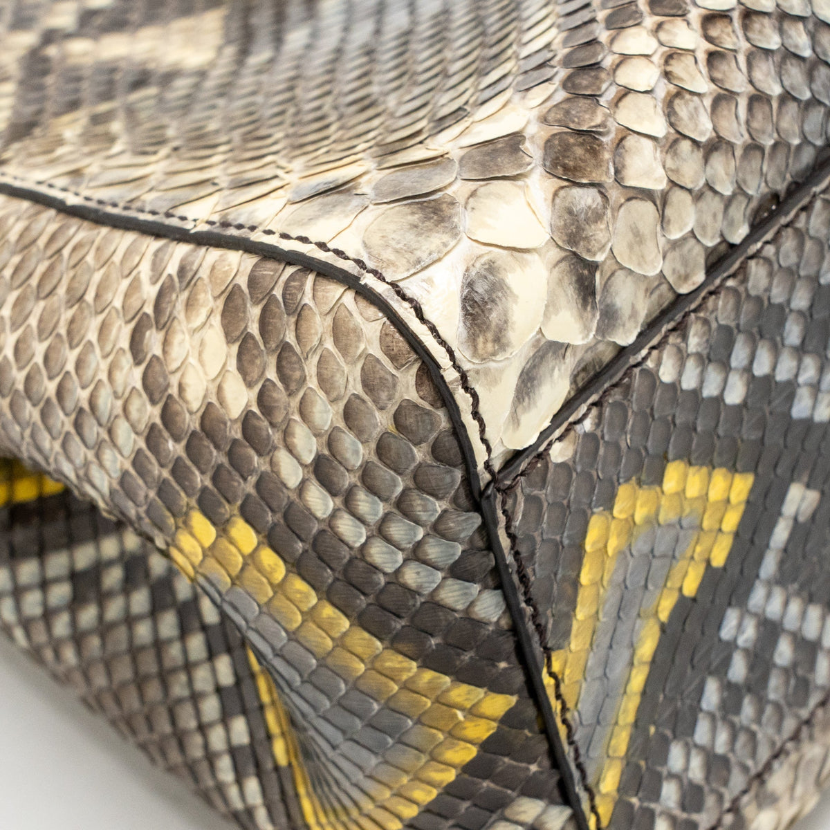 Fendi small peekaboo Iconic Petite natural Python multicoloured SHW