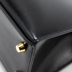 HERMES KELLY 25 BOX BLACK GHW