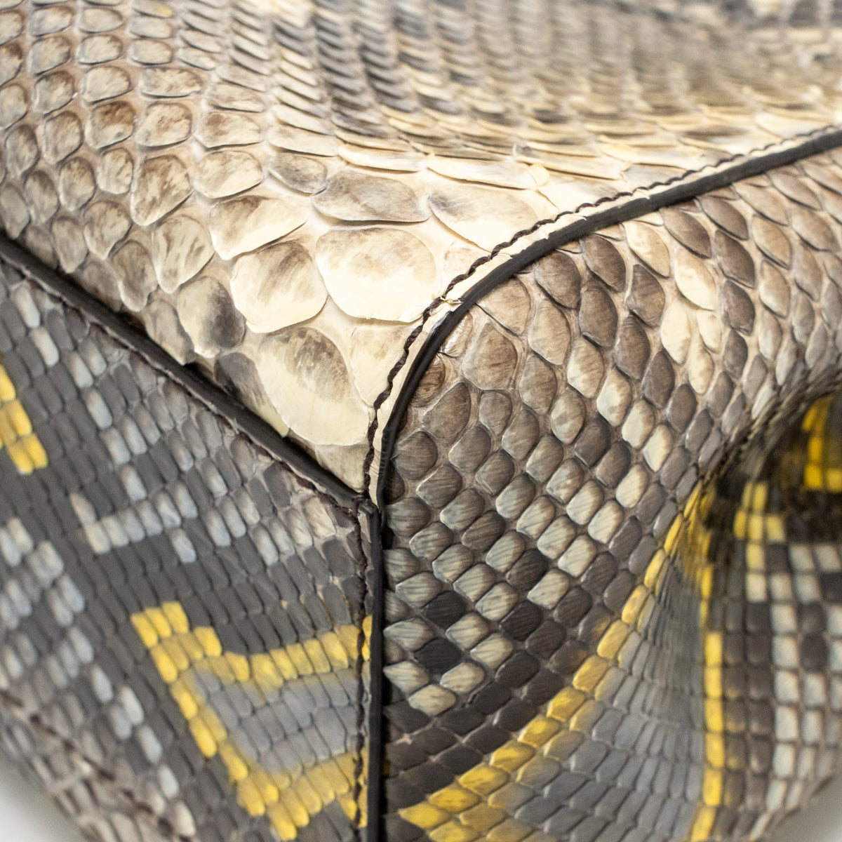 Fendi small peekaboo Iconic Petite natural Python multicoloured SHW