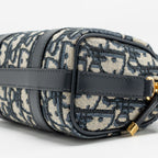 DIOR GROOVE 17 NANO BAG DIOR OBLIQUE JACQUARD BLUE GHW