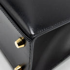 HERMES KELLY 25 BOX BLACK GHW