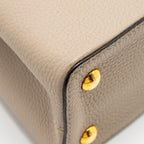 LOUIS VUITTON CAPUCINES PM CALFSKIN GREY GHW