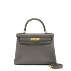 Hermes Kelly 28 Togo 8F Gris Etain GHW