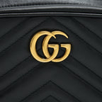 GUCCI MARMONT CAMERA BAG BLACK GHW