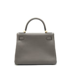 Hermes Kelly 28 Togo 8F Gris Etain GHW