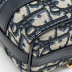 DIOR GROOVE 17 NANO BAG DIOR OBLIQUE JACQUARD BLUE GHW