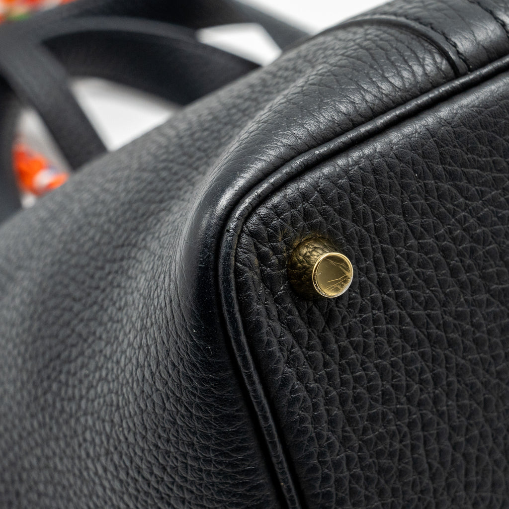 Hermes Picotin 18 Lock Bag Clemence Black GHW