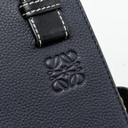 LOEWE MEDIUM HAMMOCK BAG GRAINED CALFSKIN DARK BLUE GHW