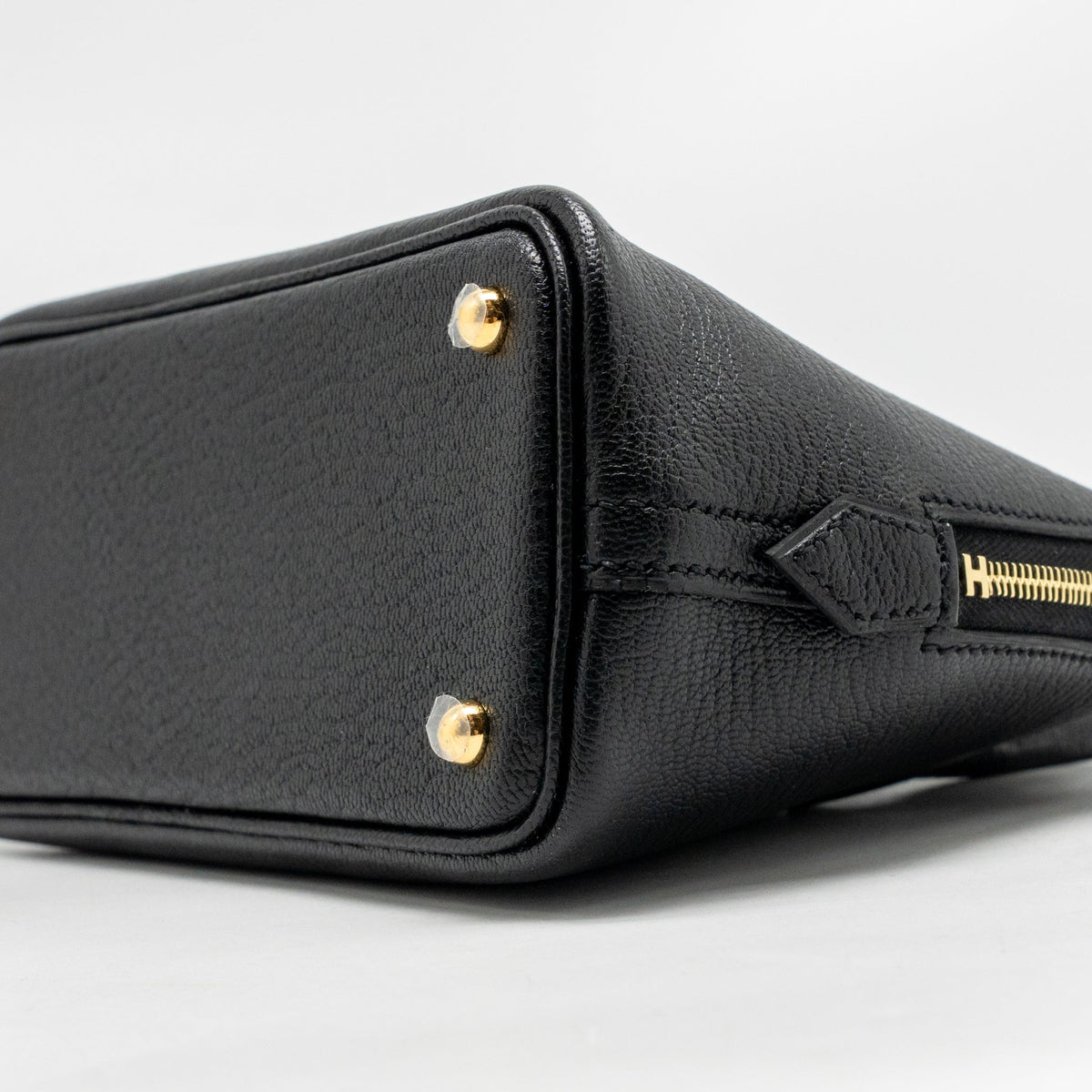 Hermes Mini Bolide 1923 Chèvre Mysore Black GHW
