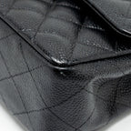 CHANEL VINTAGE SMALL CLASSIC DOUBLE FLAP BAG CAVIAR BLACK GHW