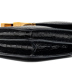 HERMES MINI CONSTANCE ALLIGATOR MISSISSIPPIENSIS SHINY BLACK GHW