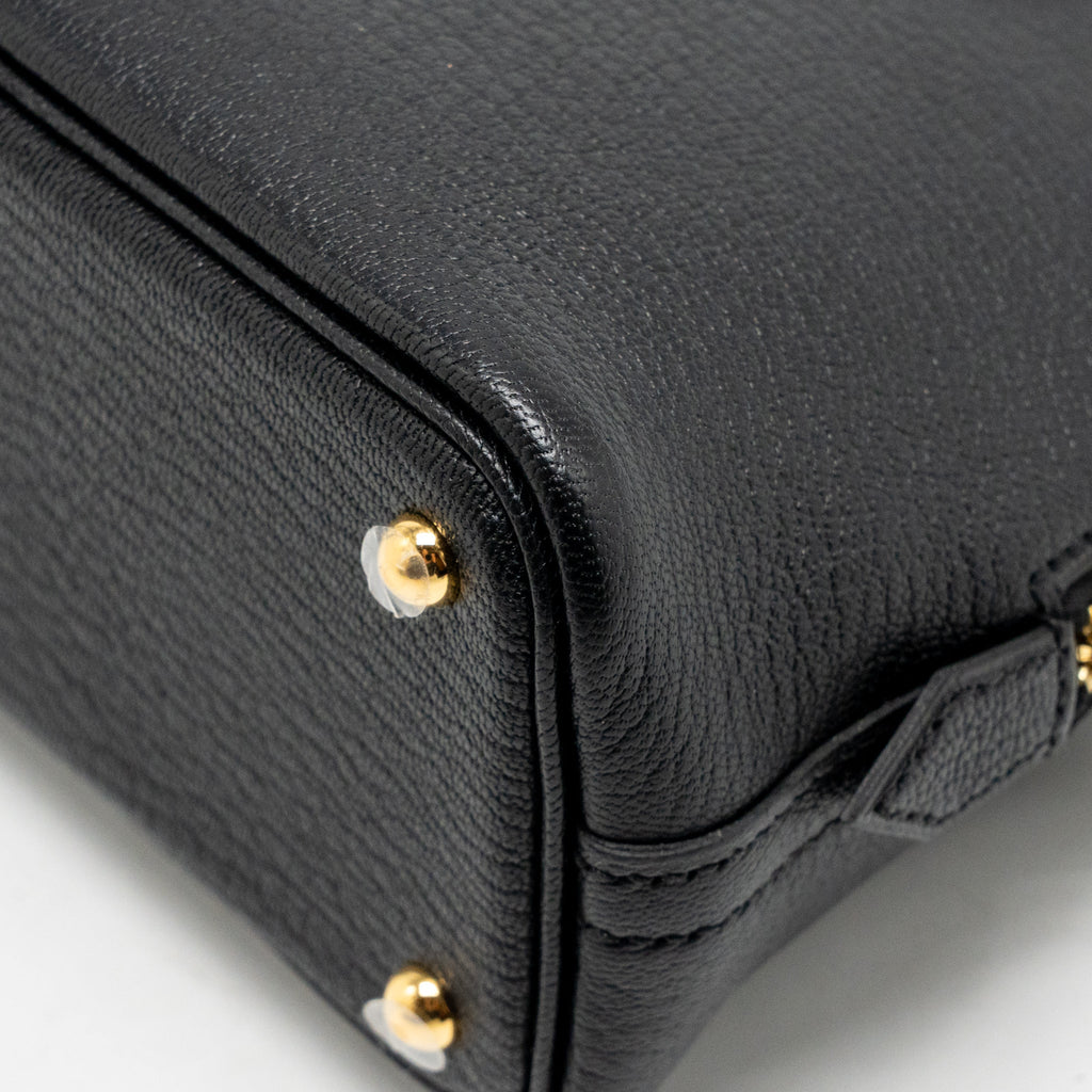 Hermes Mini Bolide 1923 Chèvre Mysore Black GHW