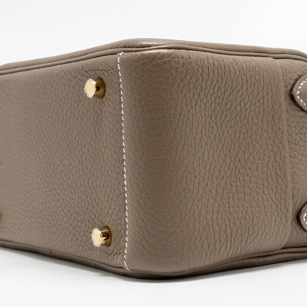 Hermes mini lindy clemence etoupe GHW
