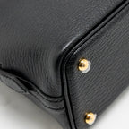 Hermes Mini Bolide 1923 Chèvre Mysore Black GHW