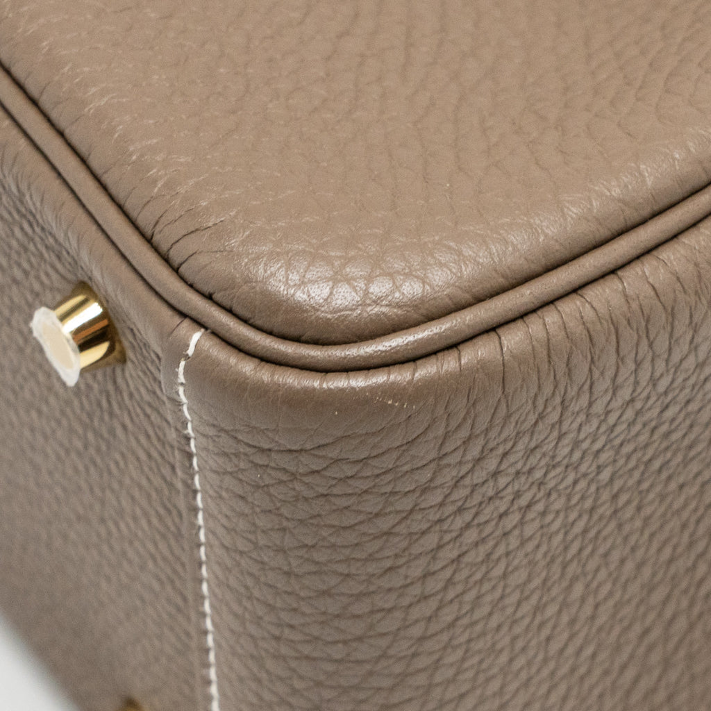 Hermes mini lindy clemence etoupe GHW
