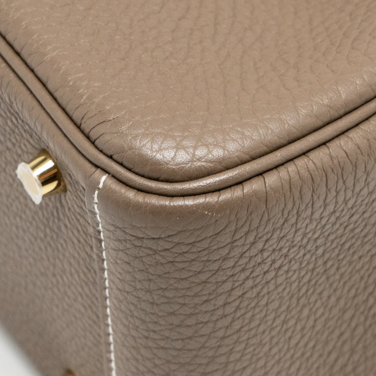 Hermes mini lindy clemence etoupe GHW