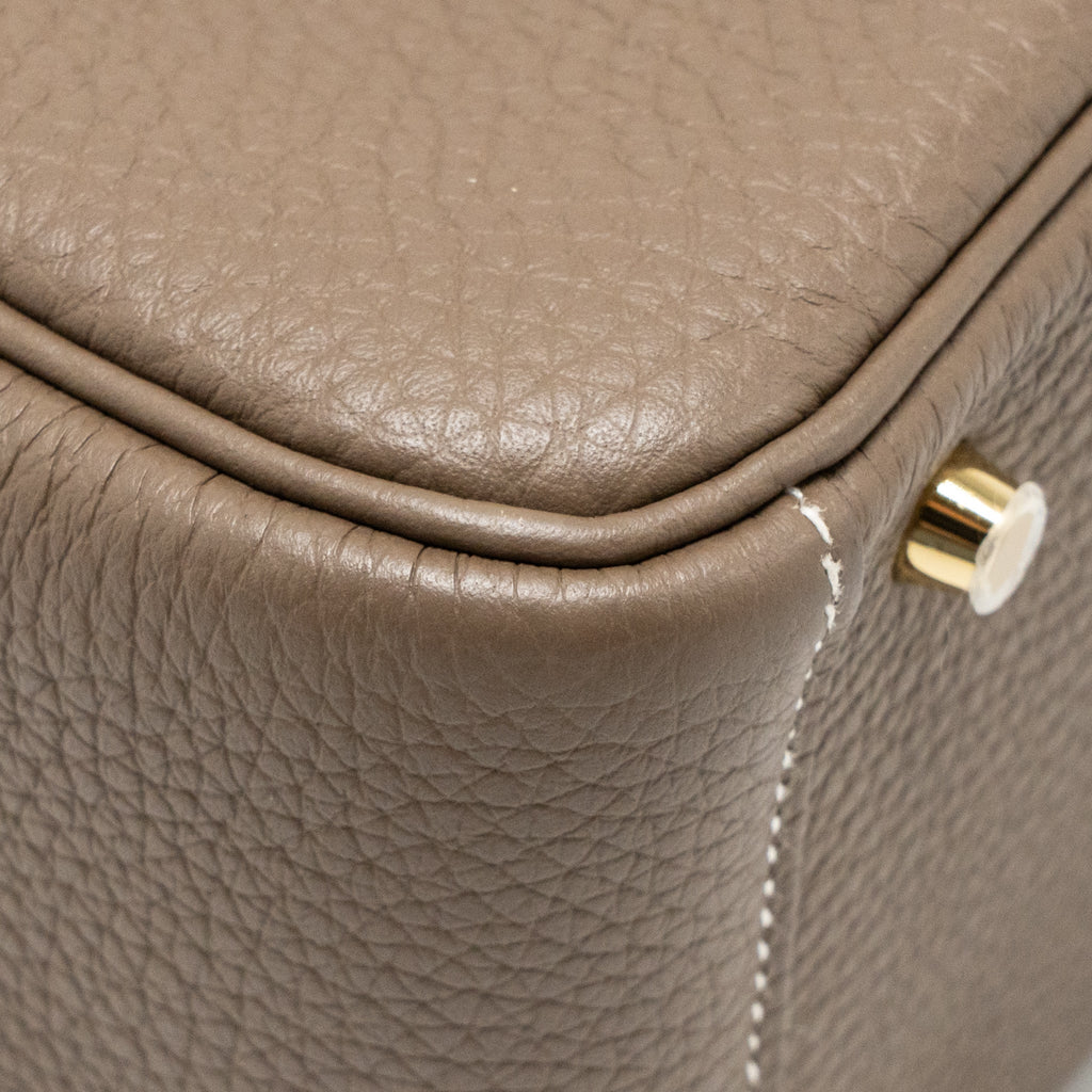 Hermes mini lindy clemence etoupe GHW