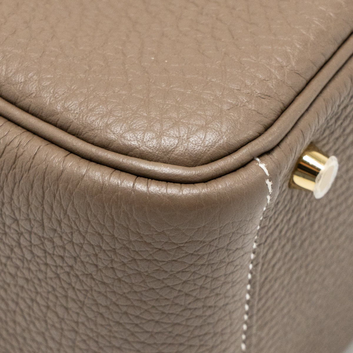 Hermes mini lindy clemence etoupe GHW