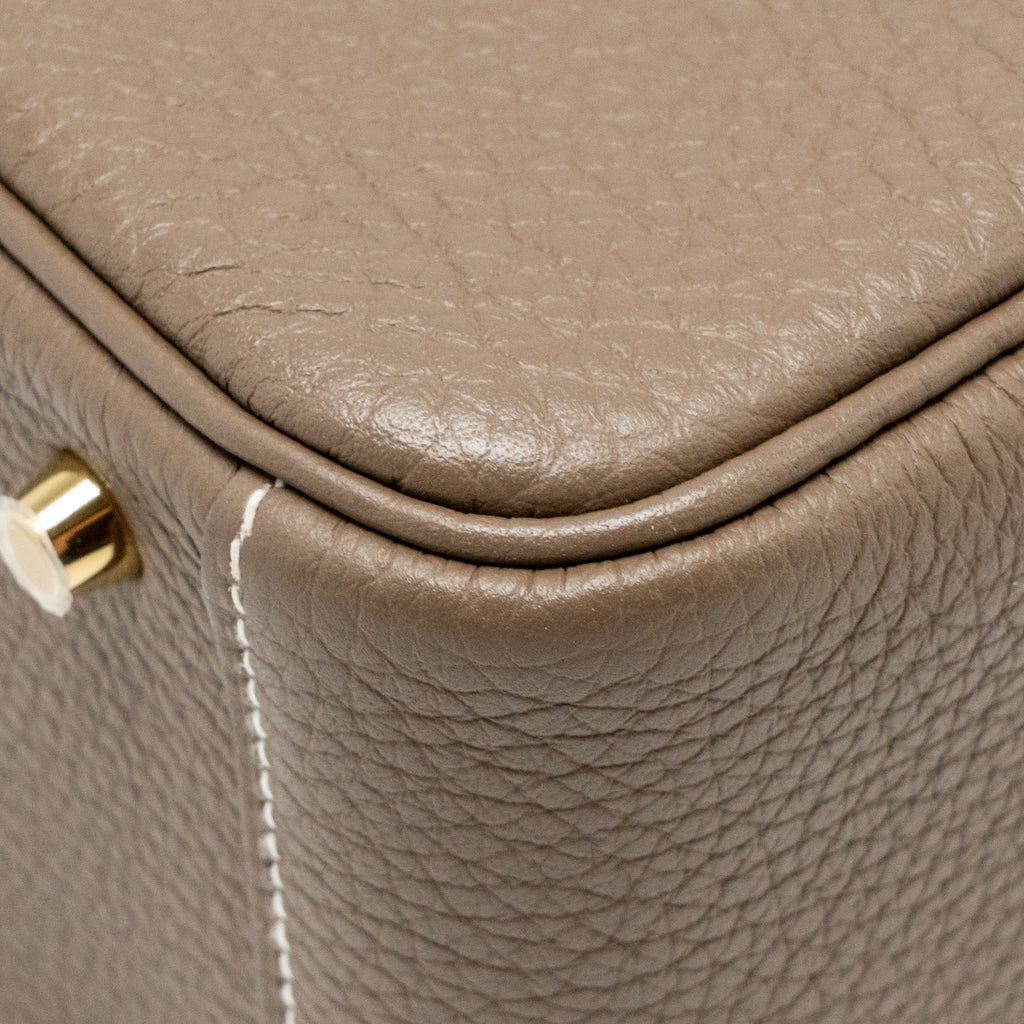 Hermes mini lindy clemence etoupe GHW