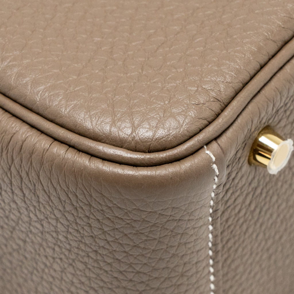 Hermes mini lindy clemence etoupe GHW