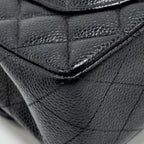 CHANEL VINTAGE SMALL CLASSIC DOUBLE FLAP BAG CAVIAR BLACK GHW