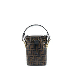 FENDI MON TRESOR MINI BUCKET BAG BLACK/BROWN GHW