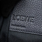 LOEWE MEDIUM HAMMOCK BAG GRAINED CALFSKIN DARK BLUE GHW