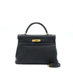 Hermes Kelly 32 Togo Black GHW