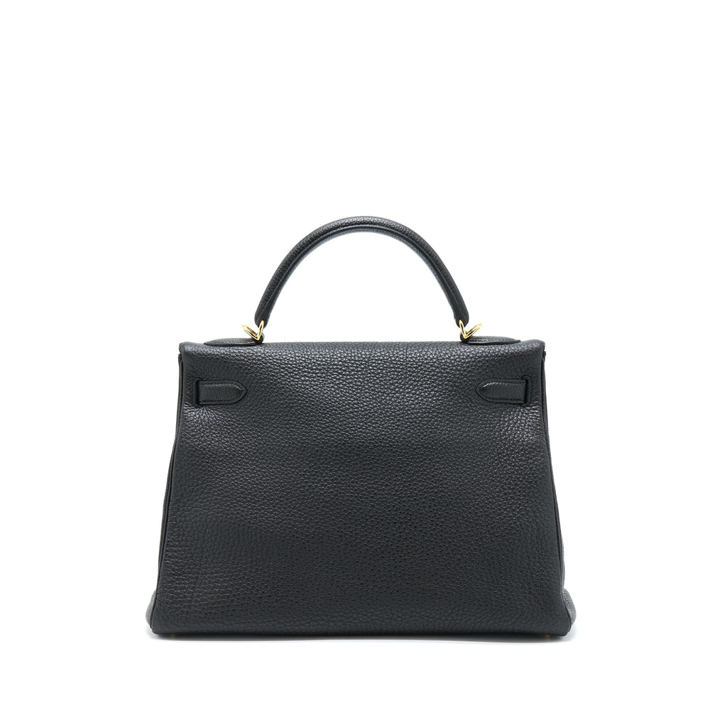Hermes Kelly 32 Togo Black GHW