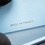 CHANEL CLASSIC FLAP CARD HOLDER CAVIAR BLUE LGHW (MICROCHIP)