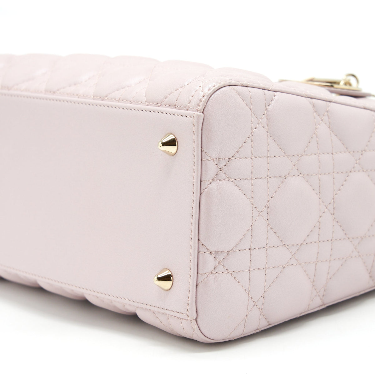 DIOR LADY DIOR LAMBSKIN LIGHT PINK LGHW