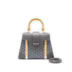 Goyard Structure Saigon PM Bag Goyardine Canvas / Calfskin Grey SHW