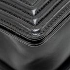 CHANEL MEDIUM BOY BAG LAMBSKIN BLACK GHW