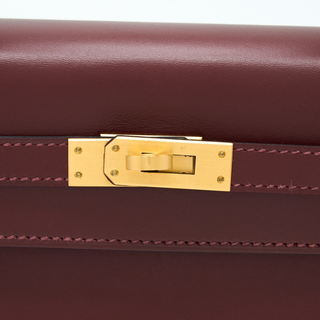 Hermes Kelly 25 Special Order Sombrero Rouge H Brushed GHW