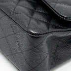 CHANEL MEDIUM CLASSIC DOUBLE FLAP BAG CAVIAR BLACK GHW