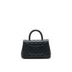 CHANEL 21K SMALL COCO HANDLE 24CM CAVIAR BLACK LGHW