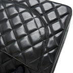 CHANEL MAXI CLASSIC DOUBLE FLAP BAG LAMBSKIN BLACK GHW