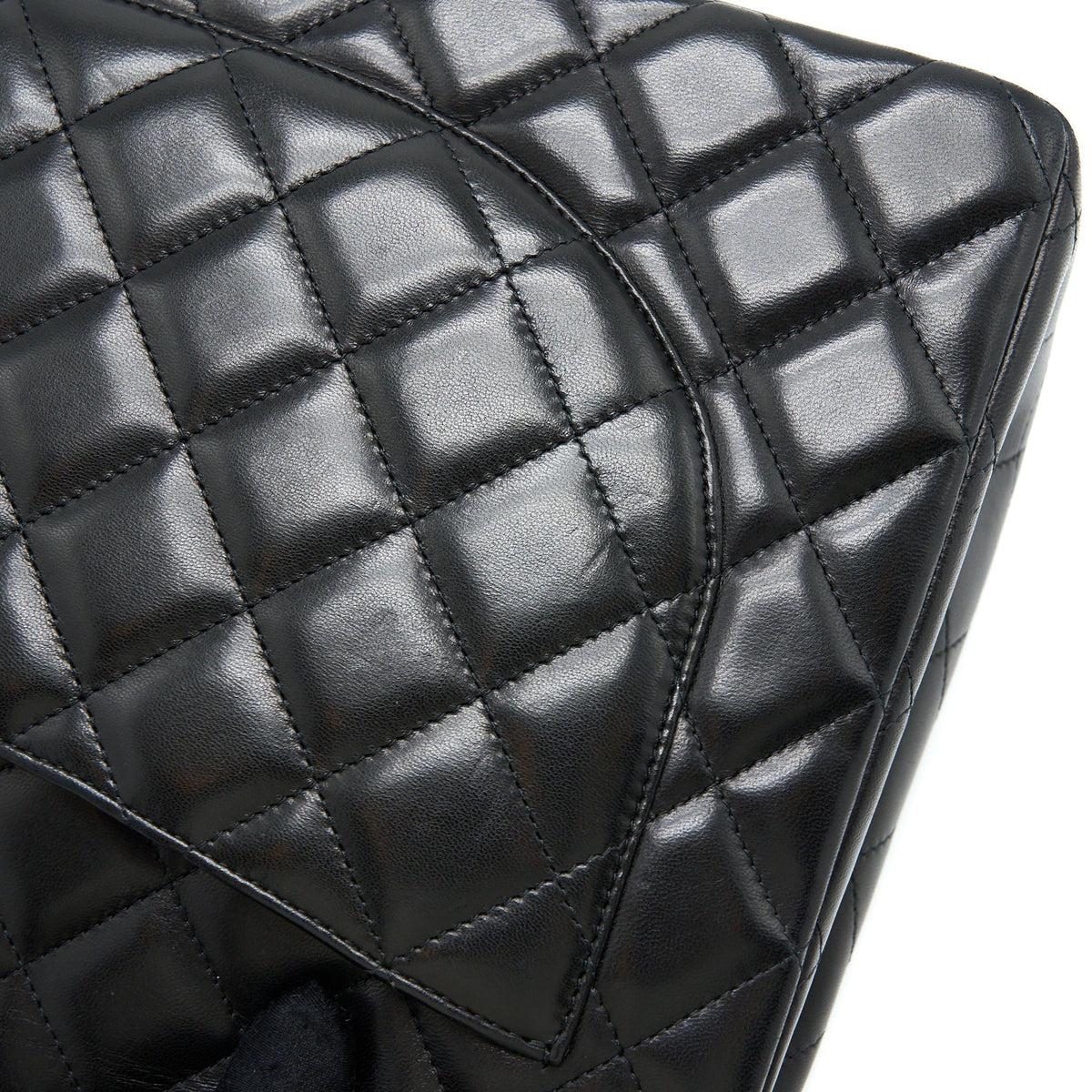 CHANEL MAXI CLASSIC DOUBLE FLAP BAG LAMBSKIN BLACK GHW