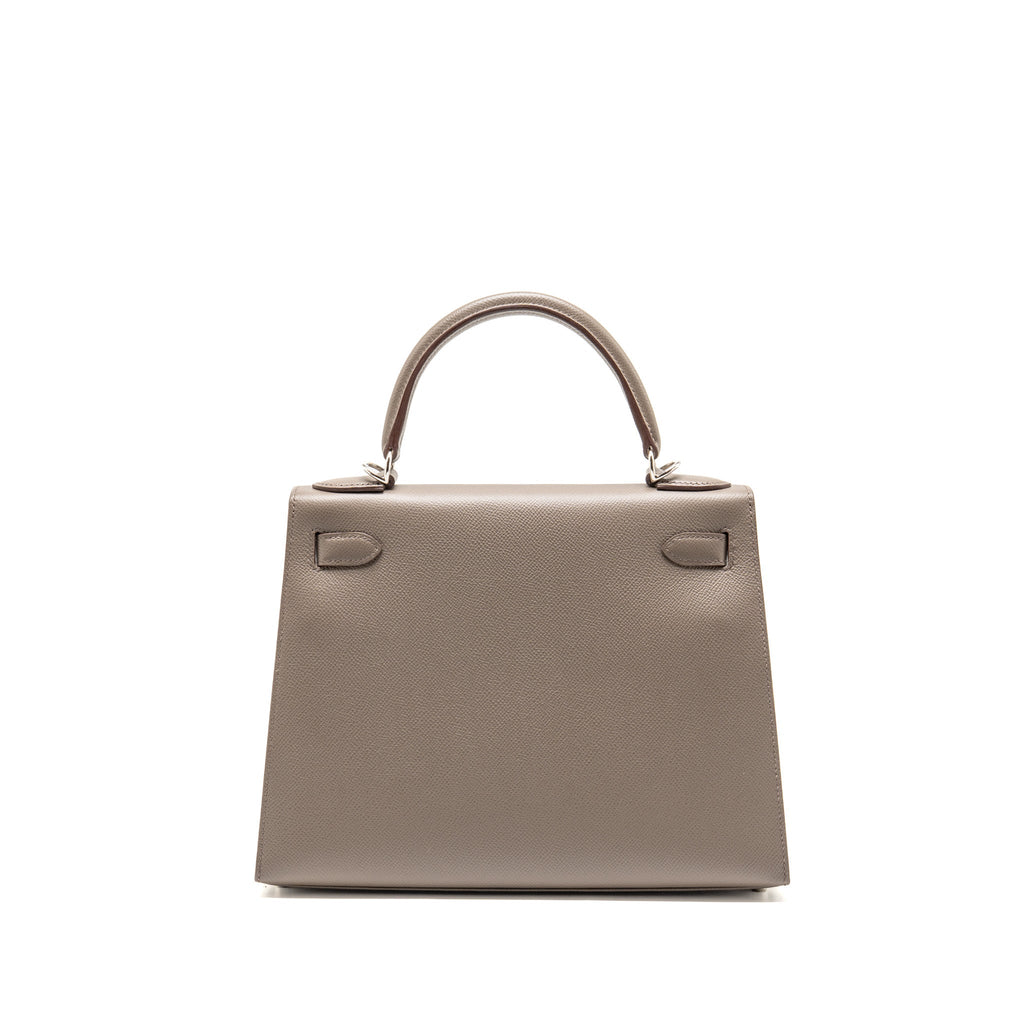 Hermes Kelly 28 Epsom 8F Gris Etain SHW