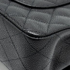 CHANEL MEDIUM CLASSIC DOUBLE FLAP BAG CAVIAR BLACK GHW