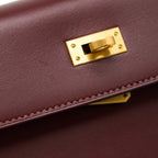 Hermes Kelly 25 Special Order Sombrero Rouge H Brushed GHW