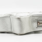 Chanel STAR COIN PURSE CHARM METALLIC LAMBSKIN SILVER SHW (MICROCHIP)