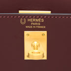 Hermes Kelly 25 Special Order Sombrero Rouge H Brushed GHW