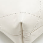 CHANEL MINI 22 BAG SHINY CALFSKIN WHITE GHW (MICROCHIP)